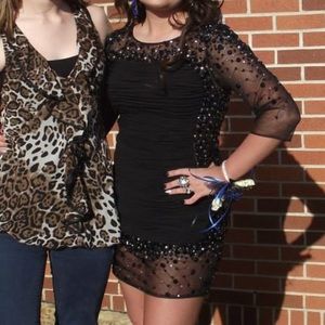 Little black sparkly dress Size 4